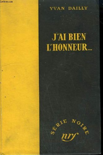 Couverture J'ai bien lhonneur... Gallimard