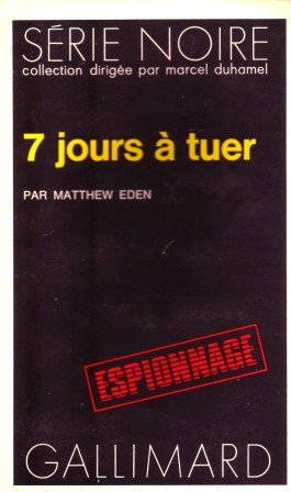 Couverture 7 jours  tuer Gallimard