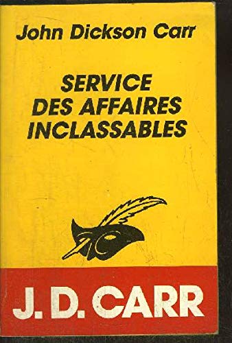 Couverture Service des affaires inclassables Librairie des Champs-Elyses - Le Masque