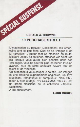 Couverture 19 Purchase Street Albin Michel
