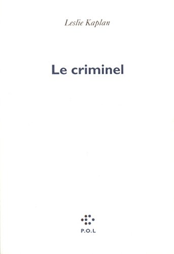 Couverture Le Criminel