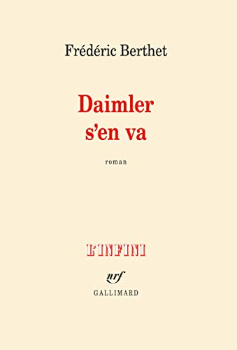 Couverture Daimler s'en va Gallimard