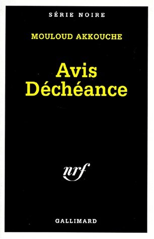 Couverture Avis dchance Gallimard