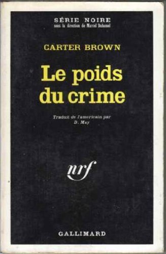 Couverture Le poids du crime Gallimard