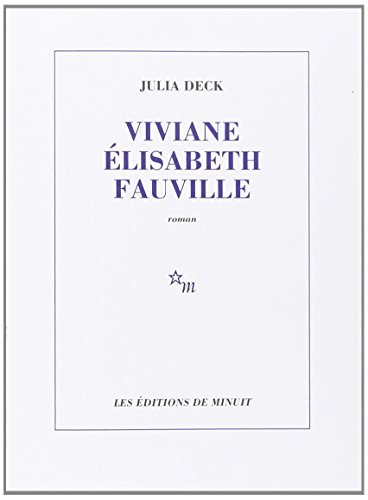 Couverture Viviane lisabeth Fauville Les Editions de Minuit