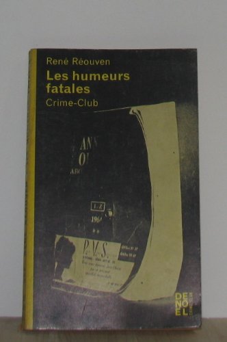 Couverture Les Humeurs fatales Denol