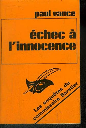 Couverture Echec  l'innocence Librairie des Champs-Elyses - Le Masque