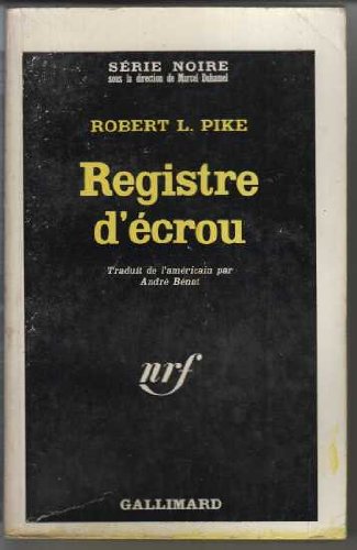 Couverture Registre d'crou Gallimard