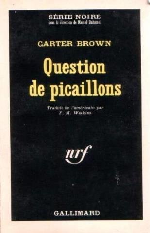 Couverture Question de picaillons Gallimard