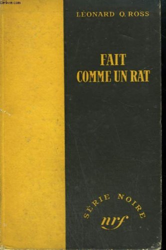 Couverture Fait comme un rat Gallimard