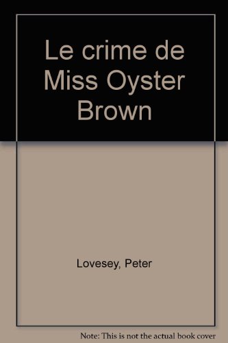 Couverture Le Crime de Miss Oyster Brown Librairie des Champs-Elyses - Le Masque