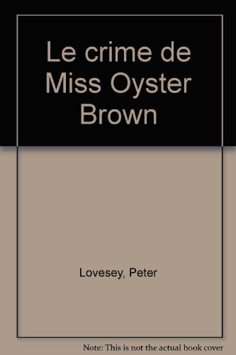 Couverture Le Crime de Miss Oyster Brown