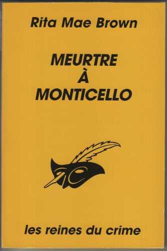 Couverture Meurtre  Monticello Librairie des Champs-Elyses - Le Masque