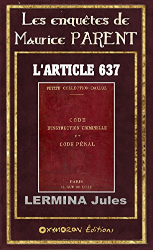 Couverture L'Article 637 OXYMORON ditions
