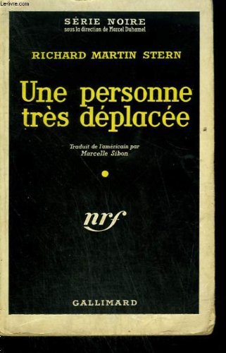 Couverture Une personne trs dplace Gallimard