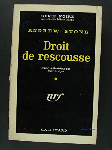 Couverture Droit de rescousse Gallimard