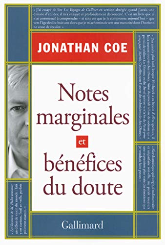 Couverture Notes marginales et bnfices du doute Gallimard