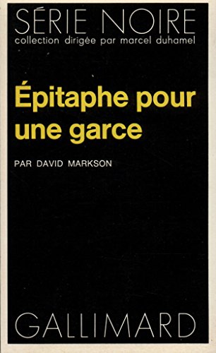 Couverture Epitaphe pour une garce Gallimard